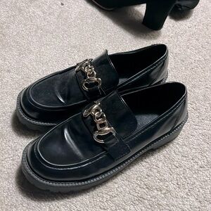 Black loafers